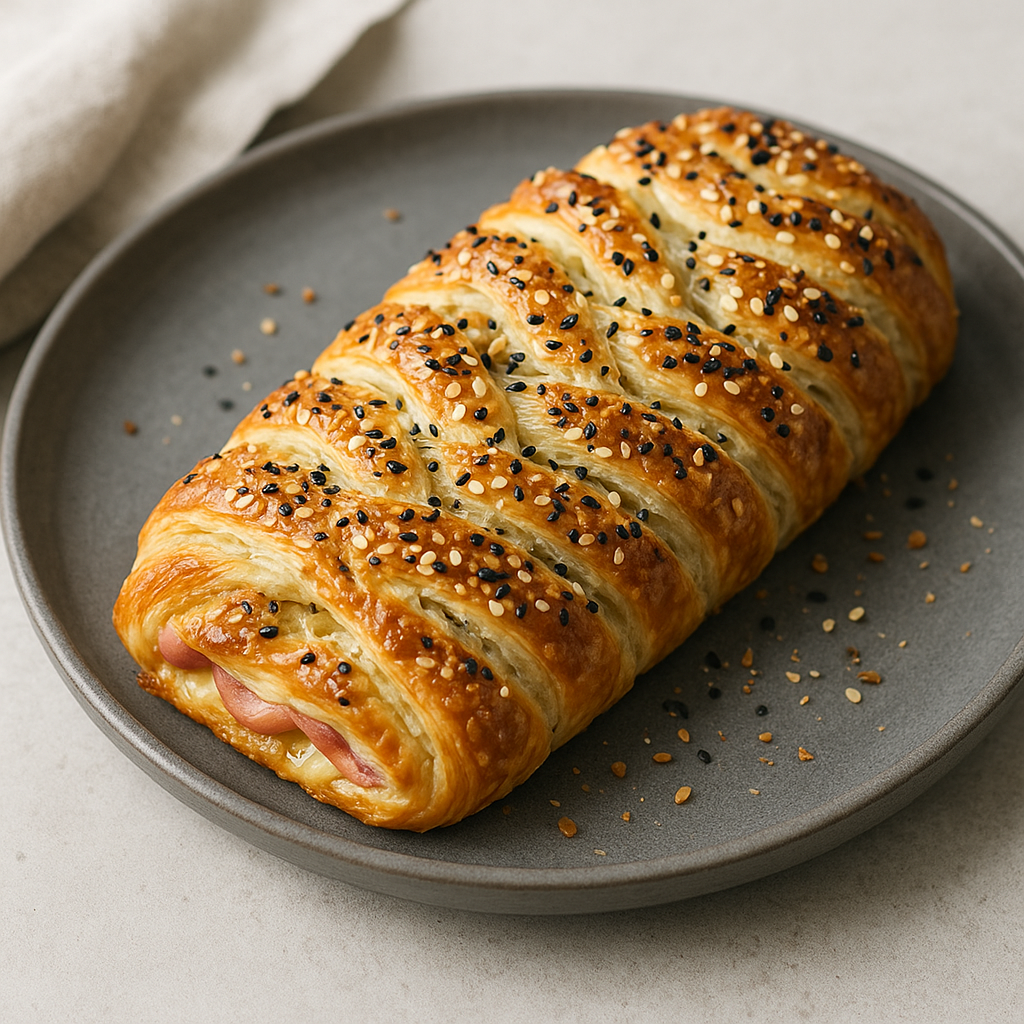 Ham & Swiss Braided Puff Pastry