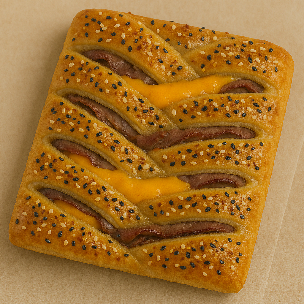 Roast Beef And Cheddar Puff Pastry
