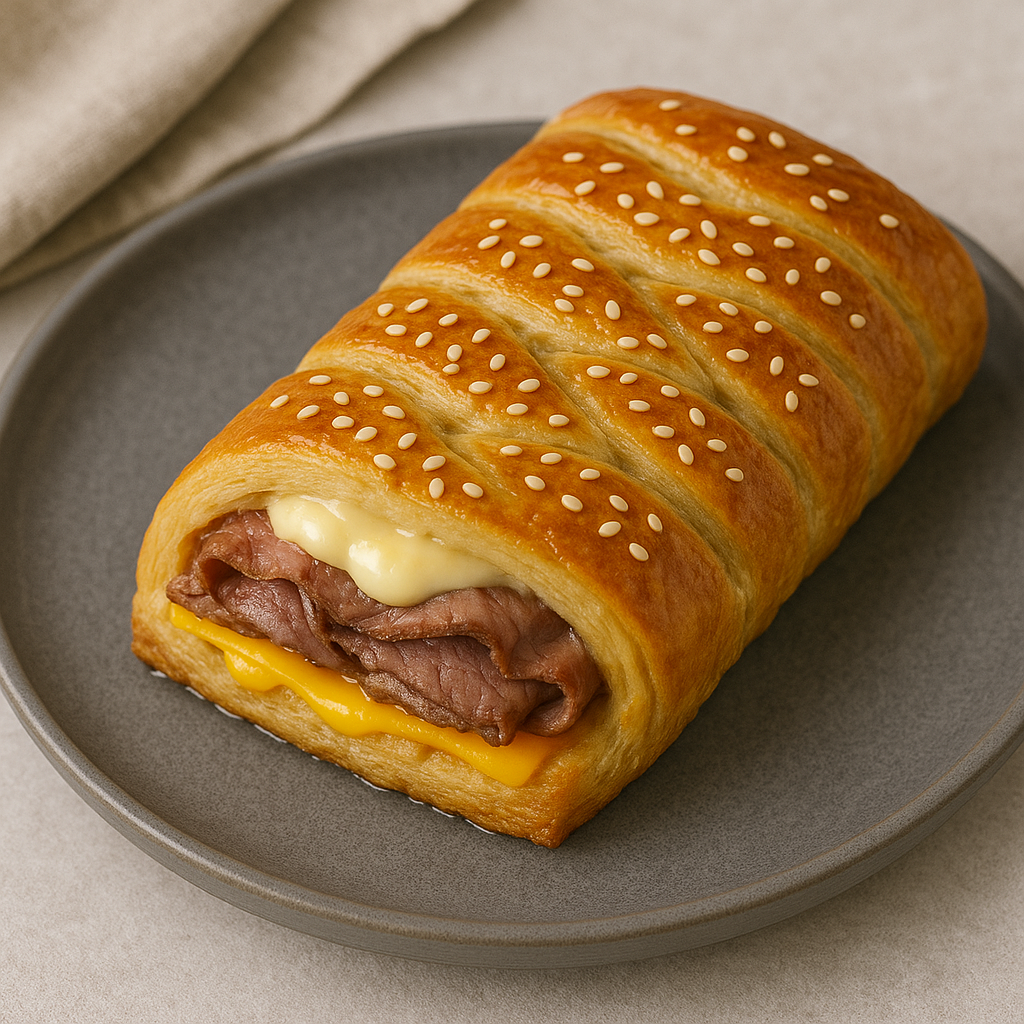 Roast Beef And Cheddar Puff Pastry