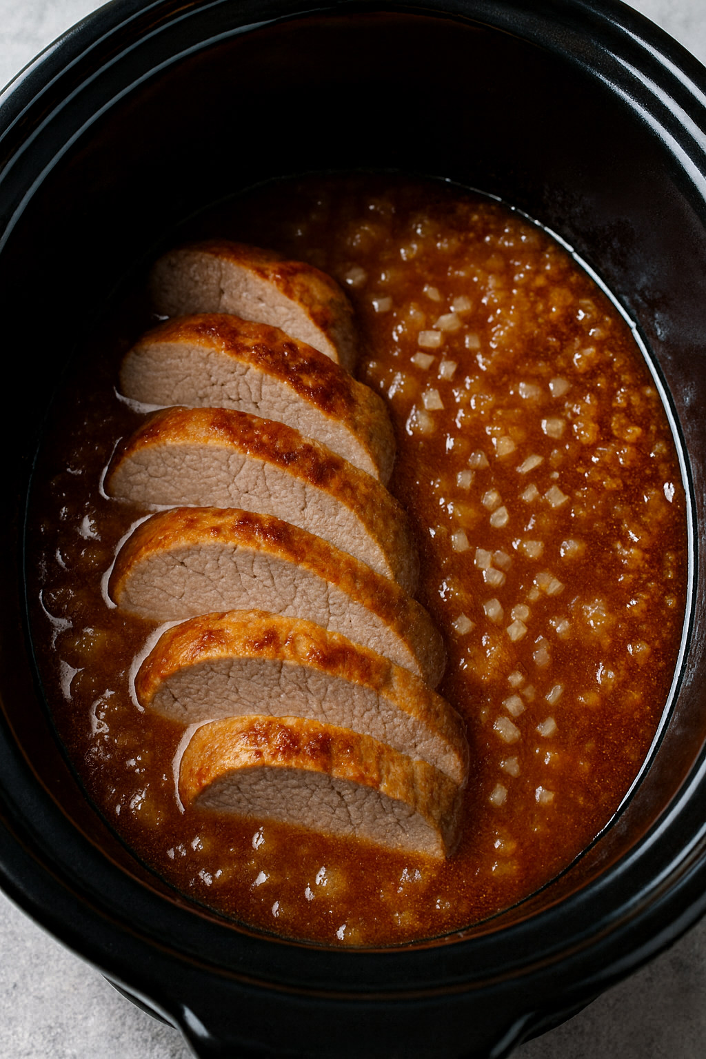 Apple BBQ Pork Tenderloin (Slow Cooker)