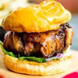 Bacon Wrapped Stuffed Burgers