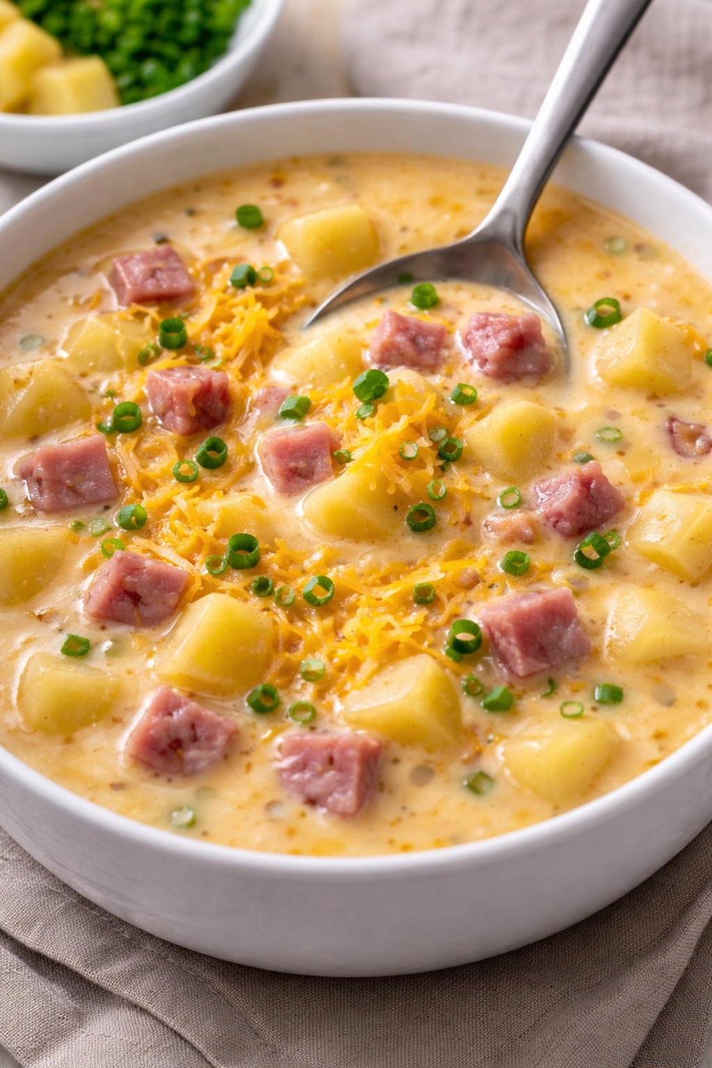Slow Cooker Cheesy Ham and Potato Soup