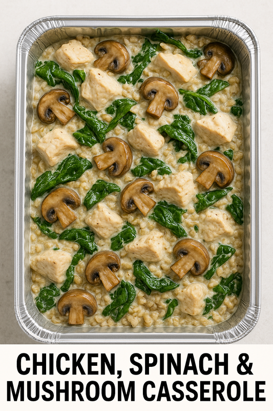 Chicken, Spinach & Mushroom Casserole