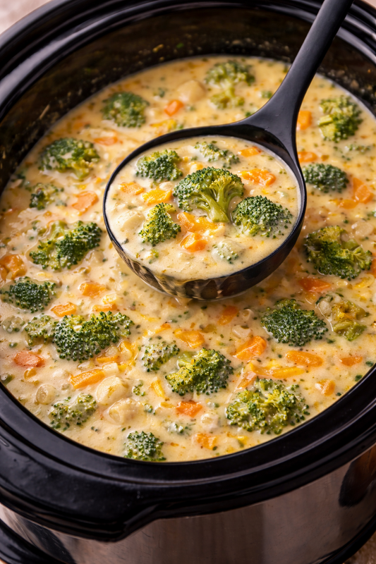 Slow Cooker Broccoli Cheese Soup
